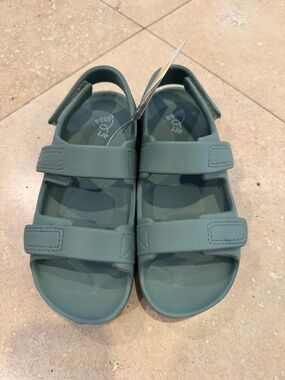 art class Teal Green Velcro Kids Sandals